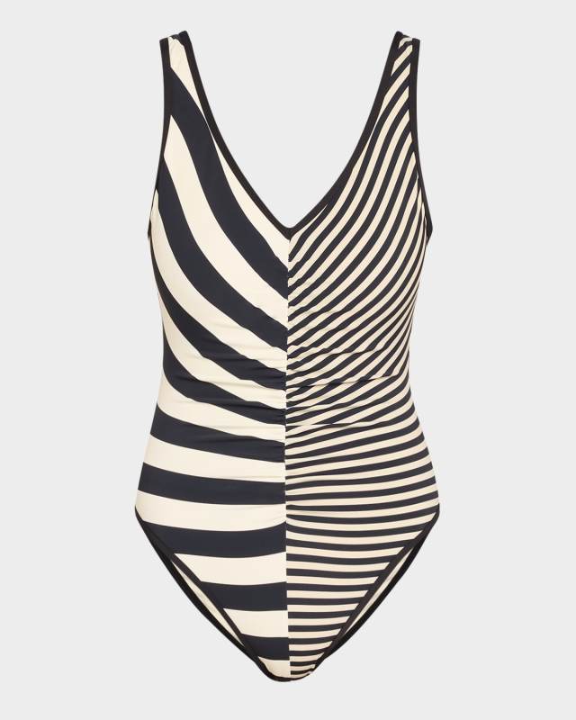 The Lucia Multi-Striped One-Piece Swimsuit